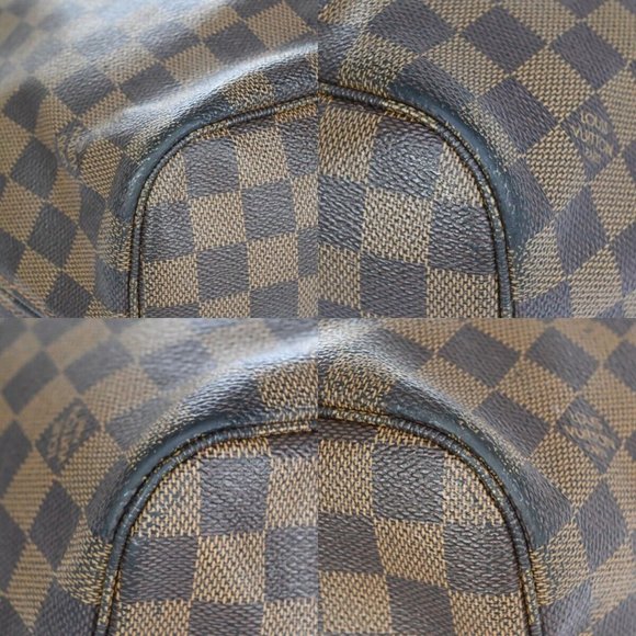 LOUIS VUITTON Neverfull MM Shoulder Bag Damier Ebene Leather - Picture 9 of 15